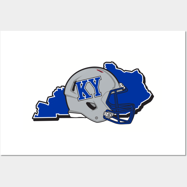 Kentucky State of Football Wall Art by KentuckyYall